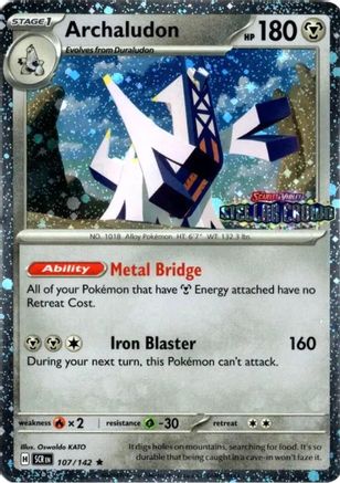 Archaludon 107/142 - Holofoil Miscellaneous Cards & Products - Rare
