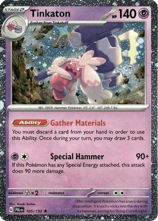 Tinkaton 105/193 - Holofoil Blister Exclusives - Rare
