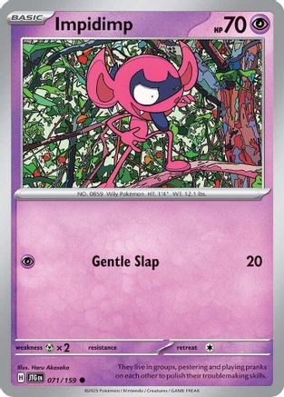 Impidimp 071/159 - Reverse Holofoil SV09 Journey Together - Common