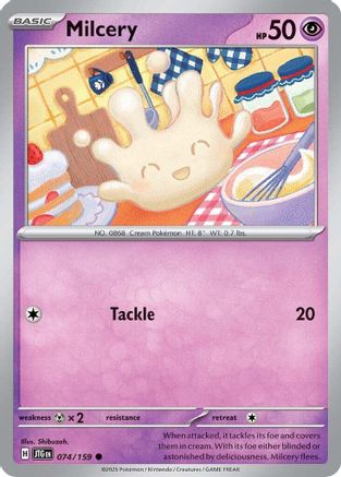 Milcery 074/159 - Reverse Holofoil SV09 Journey Together - Common