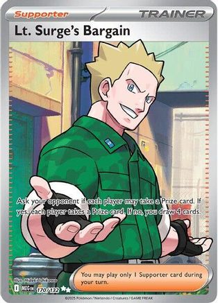Lt. Surge's Bargain 170/132 - Holofoil ME01 Mega Evolution - Ultra Rare