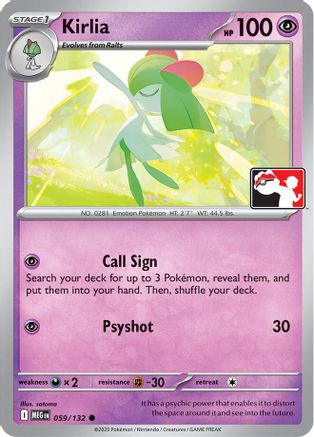 Kirlia 059/132 Prize Pack Series Cards - Common