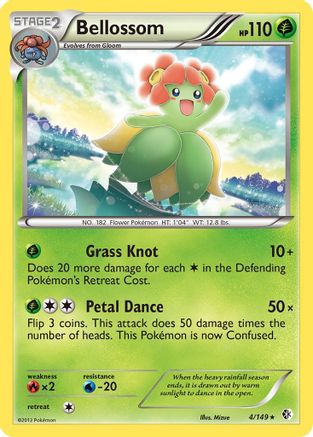 Bellossom 004 - Reverse Holofoil Boundaries Crossed - Rare
