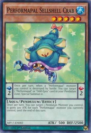 Performapal Sellshell Crab [MP17-EN002] Common