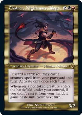 Chainer, Nightmare Adept (Retro Foil Etched) [Modern Horizons 2]