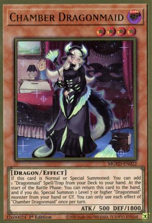 Chamber Dragonmaid [MGED-EN022] Gold Rare