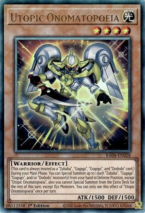 Utopic Onomatopoeia [RA04-EN028] Ultimate Rare