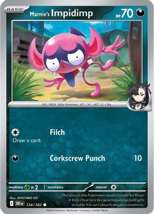 Marnie's Impidimp 134/182  SV10 Destined Rivals - Common