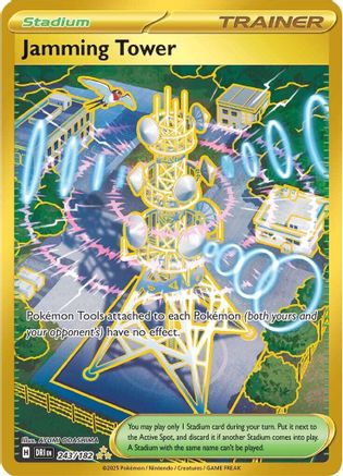 Jamming Tower 243/182  - Holofoil SV10 Destined Rivals - Hyper Rare