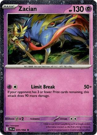 Zacian 045/094  - Holofoil Blister Exclusives - Rare