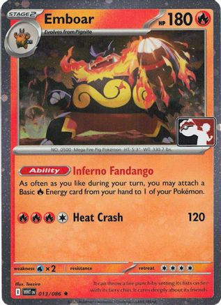 Emboar 013/086  - Holofoil Prize Pack Series Cards - Rare