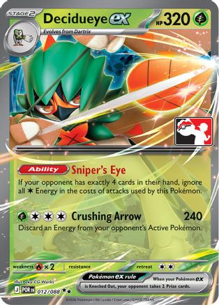 Decidueye ex 012/088  - Holofoil Prize Pack Series Cards - Double Rare