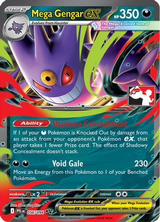 Mega Gengar ex 056/094  - Holofoil Prize Pack Series Cards - Double Rare
