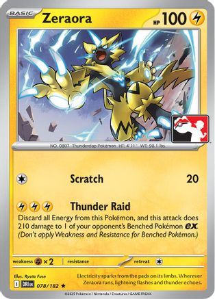Zeraora 078/182  Prize Pack Series Cards - Rare