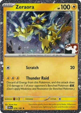Zeraora 078/182  - Holofoil Prize Pack Series Cards - Rare