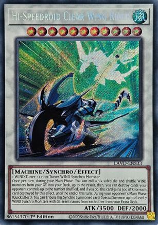Hi-Speedroid Clear Wing Rider (Secret Rare) (LAVD-ENS33) - Legendary Arc-V Decks 1st Edition