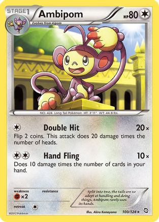 Ambipom 100  - Reverse Holofoil Dragons Exalted - Rare