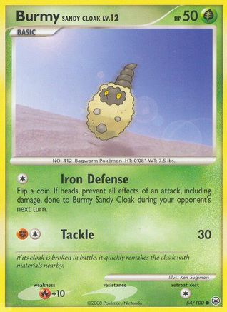 Burmy Sandy Cloak 054  - Reverse Holofoil Majestic Dawn - Common