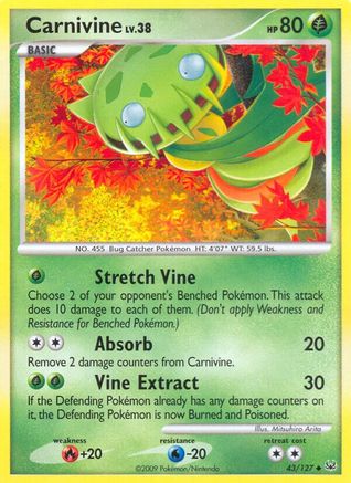 Carnivine (43) 043  - Reverse Holofoil Platinum - Uncommon