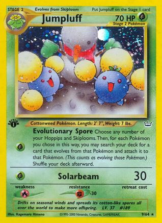 Jumpluff 009/64  - Unlimited Holofoil Neo Revelation - Holo Rare